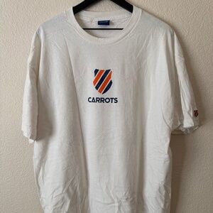 K-Swiss x Carrots Logo Men's White Short Sleeve Tee Shirt Size XXL